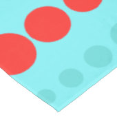 Rétro nappe de points de rouge et de turquoise (Angle)