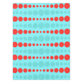 Rétro nappe de points de rouge et de turquoise (Devant)