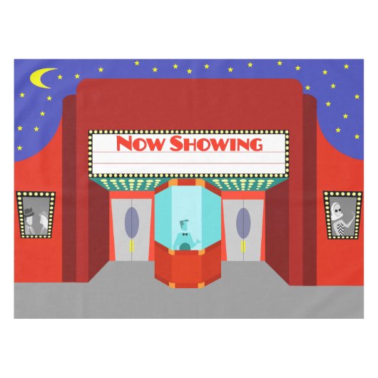 Rétro nappe de salle de cinéma (Devant (Horizontal))