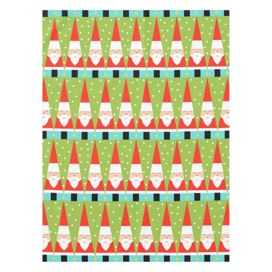 Rétro nappe géométrique de Père Noël (Devant)