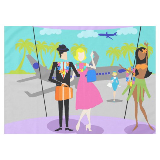 Rétro nappe hawaïenne de Noël (Devant (Horizontal))