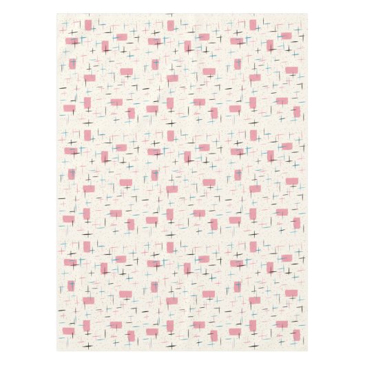 Rétro nappe rose atomique de motif (Devant)