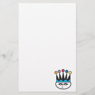 retro narrenkop ontwerp briefpapier