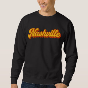 Retro Nashville Script Design – zonsondergang Trui