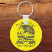 Retro Nassau Bahama's Vakantie Bahama's Cruise Sleutelhanger (Voorkant)