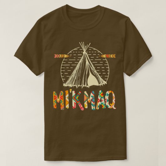 Retro Native American Proud , Mikmaq Gift 1 T-shirt (Design voorkant)