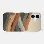 Retro Natural Hill iPhone 16 Hoesje (Achterkant horizontaal)