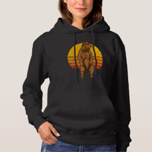Retro Natuur Beer Bos Dier Bruin Beer 1 Hoodie