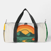 Retro Natuur Sunset -  Mountain Plunjezak (Achterkant)