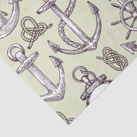 Retro Nautical Pattern Tissuepapier (Detail)