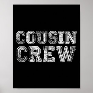 Retro neef crew familie matching vakantie meisjes poster