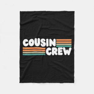 Retro neef crew strepen zomer vakantie familie fleece deken