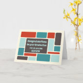 Retro neefje Gefeliciteerd Afstuderen Kaart (Gele Bloem)