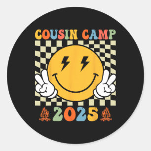 Retro neefjeskamp 2025 Familie Vakantie Zomer Kamp Ronde Sticker