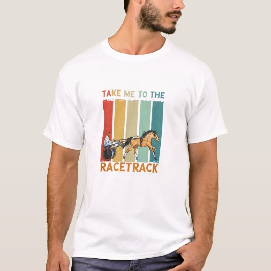 Retro neemt me mee naar Trotter Equitation Harness T-shirt (Voorkant)