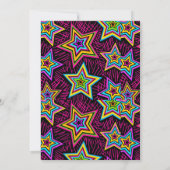 Retro Neon 80s Anniversaire Fête Invitation (Dos)