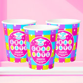 Retro Neon Afstudeerfeest Papieren Bekers