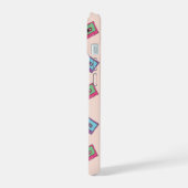 Retro Neon Audio Cassettebandje Patroon iPhone 15 Hoesje (Linkerkant)