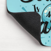 Retro Neon "Bowling is mijn cardio" Grappig Bowlen Muismat (Hoek)