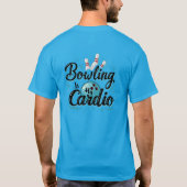 Retro Neon "Bowling is mijn cardio" Grappig Bowlen T-shirt (Achterkant)