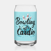 Retro Neon "Bowling Is My Cardio" Funny Bowling (Verso)