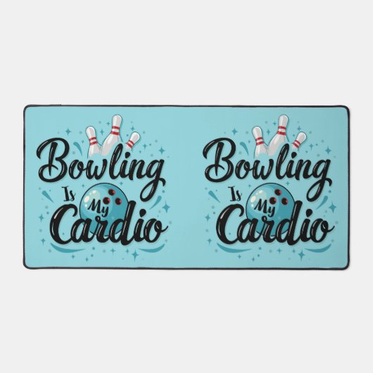 Retro Neon "Bowling Is My Cardio" Funny Bowling (Recto)