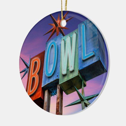 Retro Neon BOWLing signe ornement (Gauche)