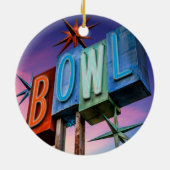 Retro Neon BOWLing signe ornement (Dos)