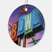 Retro Neon BOWLing-teken ornament (Links)