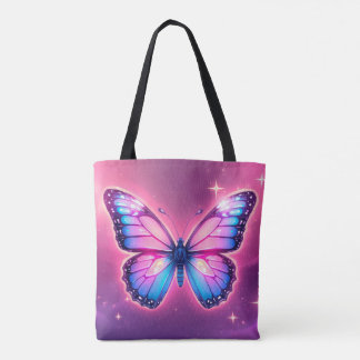 Retro Neon Butterfly Tas