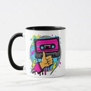 Retro Neon Cassette Vibes Mok