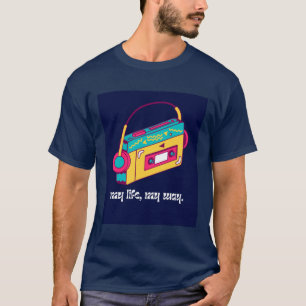 Retro Neon Cassettespeler Mijn Leven Mijn Manier G T-shirt