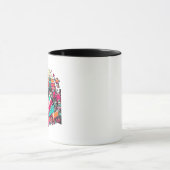 Retro Neon Cityscape met Fastfood Vibes Mok (Midden)