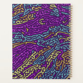 Retro Neon doolhof patroon – Arcade esthetisch Planner (Achterkant)