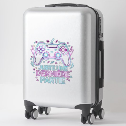 Retro Neon Gamer Sticker -  (Sur valise)