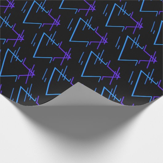 Retro Neon Geometric Pattern 2 Cadeaupapier (Hoek)