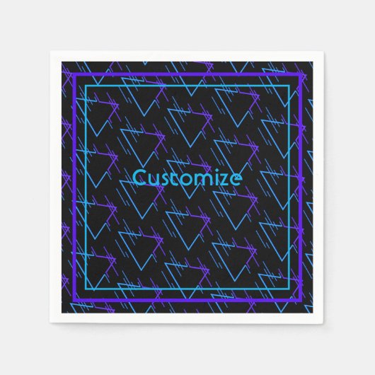 Retro Neon Geometric Pattern 2 Servet (Voorkant)