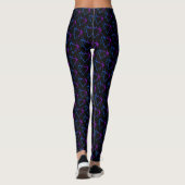 Retro Neon Geometric Pattern 4 Leggings (Achterkant)