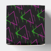 Retro Neon Geometric Pattern Cube Bedankdoosjes (Bovenkant)