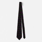 Retro Neon Geometric Pattern Stropdas (Voorkant)