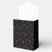 Retro Neon Geometric Pattern Tent Bedankdoosjes (Geopend)