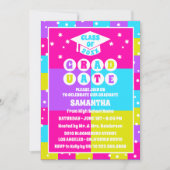 Retro Neon Graduation Party Uitnodiging (Voorkant)