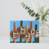 Retro  Neon Hotel/Motel Sign Briefkaart (Staand voorkant)