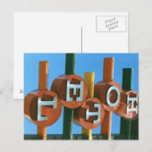 Retro  Neon Hotel/Motel Sign Briefkaart (Voorkant / Achterkant)