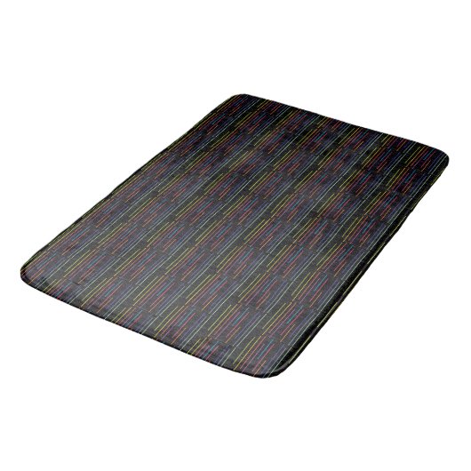 Retro Neon Lines Retro Stijl Badmat (Gekanteld)