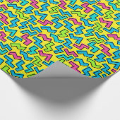 Retro Neon Pattern van 80/90 Cadeaupapier (Hoek)
