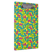 Retro Neon Pattern van 80/90 Klembord (Rechts)