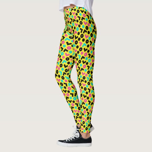 Retro Neon Pattern van 80/90 Leggings (Links)