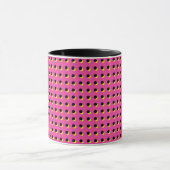 Retro Neon Pink Stippen Pattern (80-90-inch) Mok (Midden)