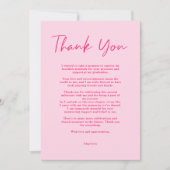 Retro neon script rose merci diplôme (Devant)